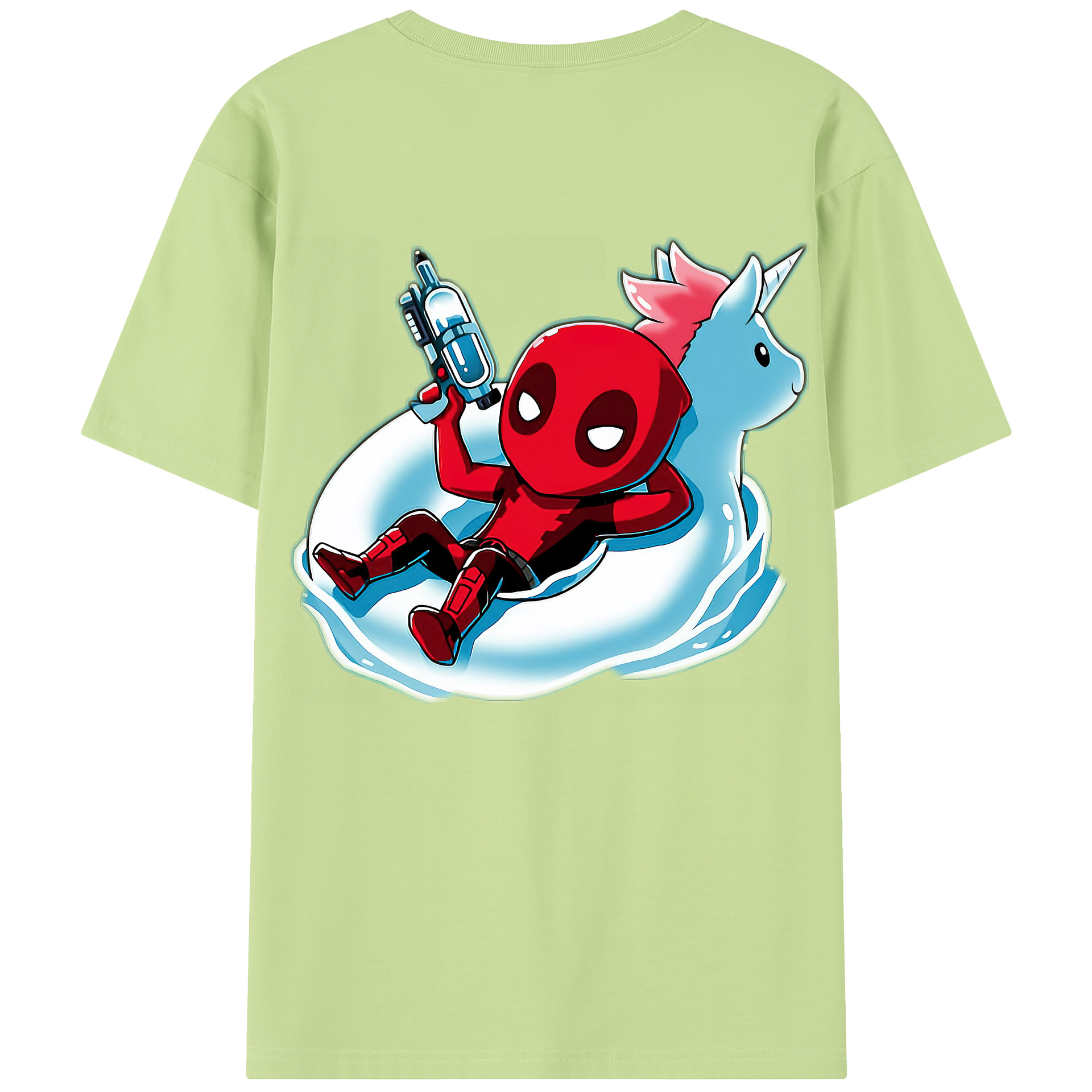 （画像用） Deadpool デッドプール 綿100％半袖Tシャツ（背面プリント）